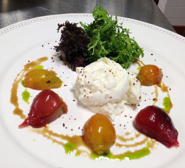 Buratta and roasted tomatoes